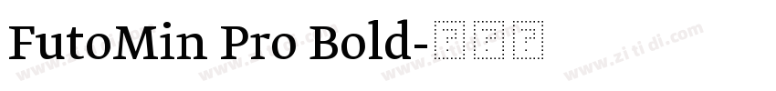 FutoMin Pro Bold字体转换